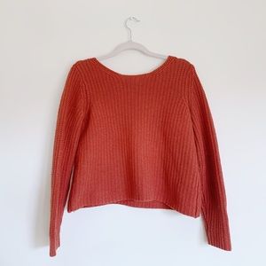 TALBOTS burnt orange knitted sweater